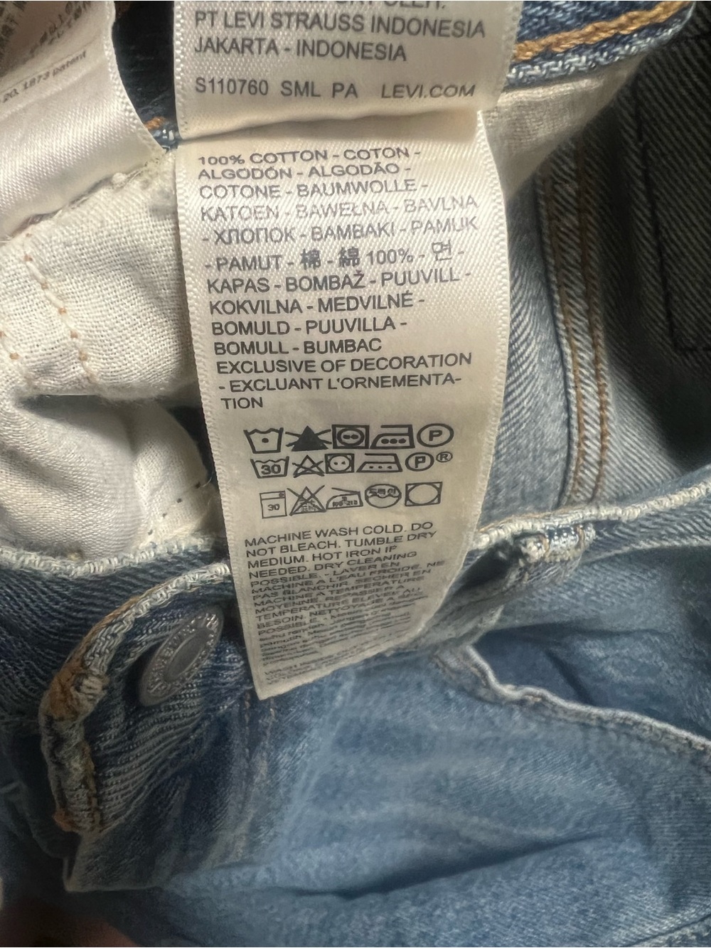 Levi’s Premium Ribcage Wide Leg Jeans Tint Story Medium Wash NWT 30x32 - Picture 7 of 8